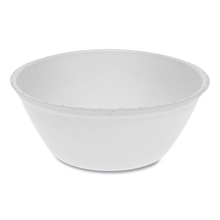 Pactiv Unlaminated Foam Dinnerware, Bowl, 22 oz, White, PK504 PK 0TH100220000